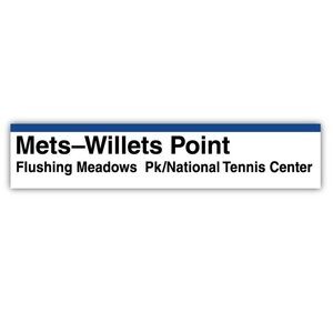 Mets willets point tennis nationals LIRR Stop  Station subway sign us open